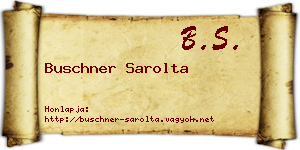 Buschner Sarolta névjegykártya